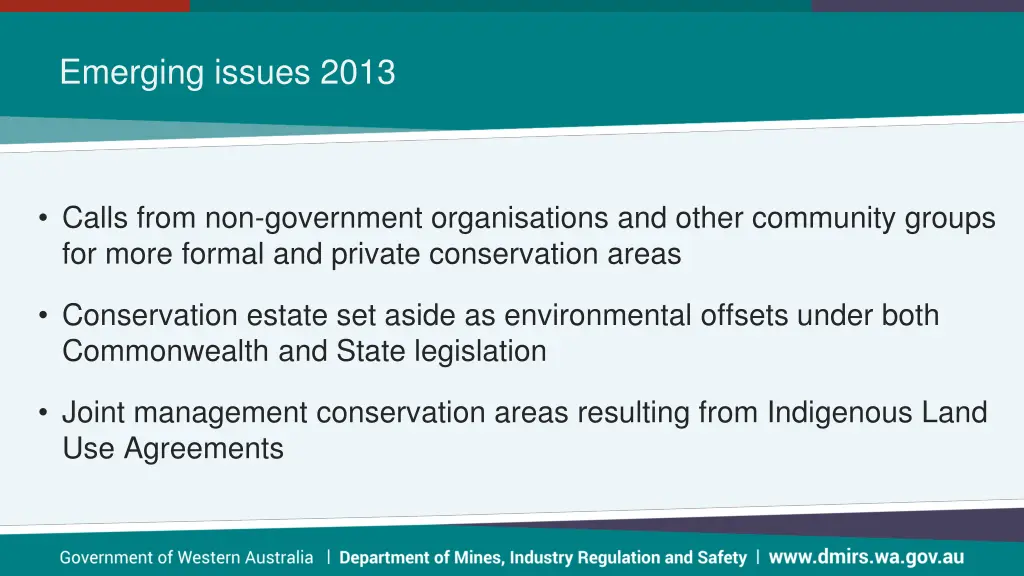 emerging issues 2013