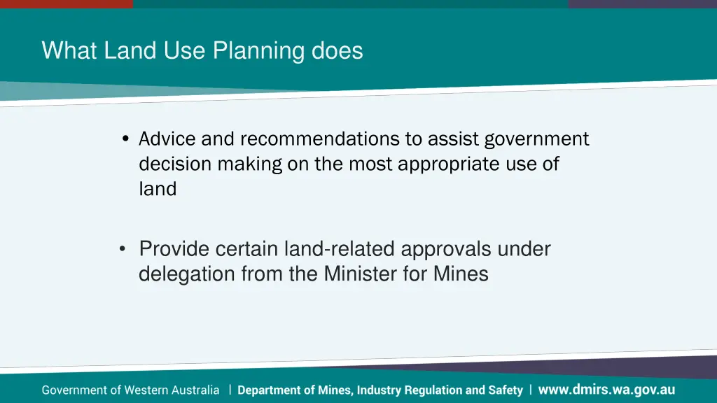 what land use planning does 1