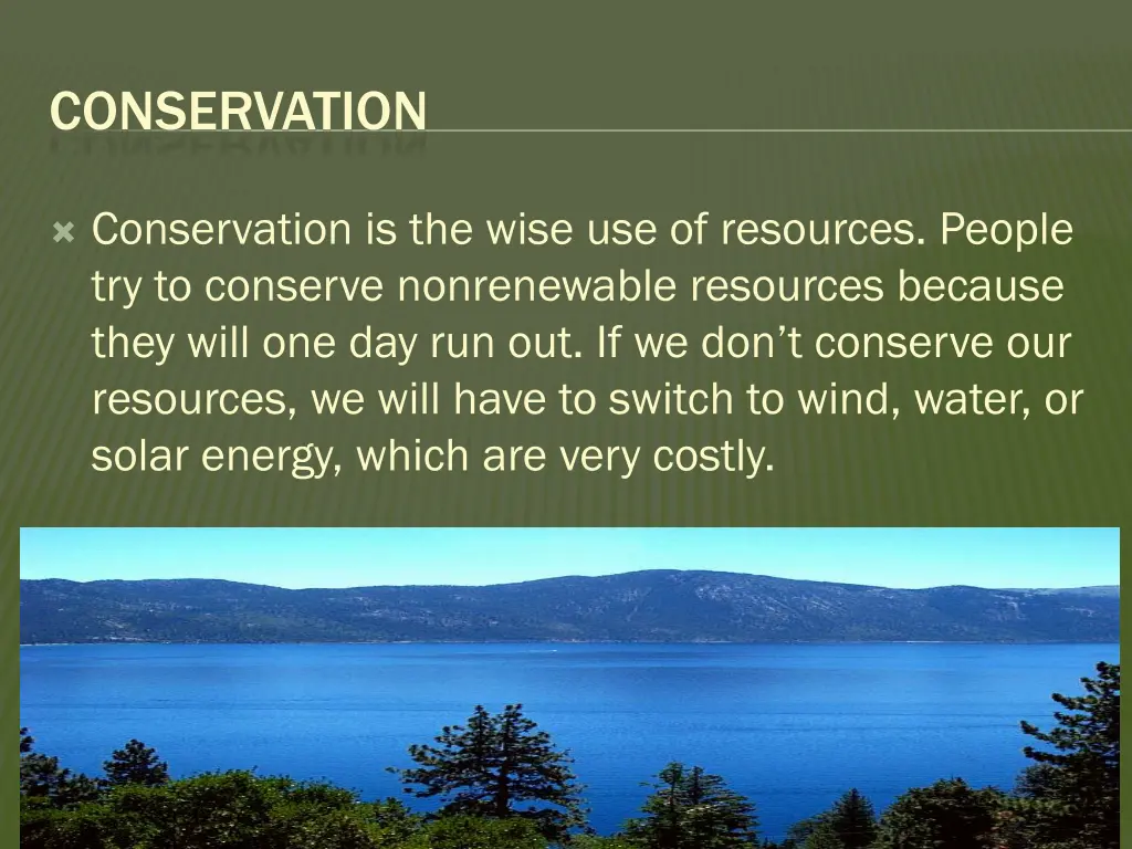 conservation