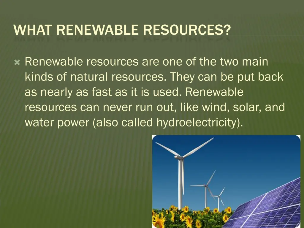 what renewable resources