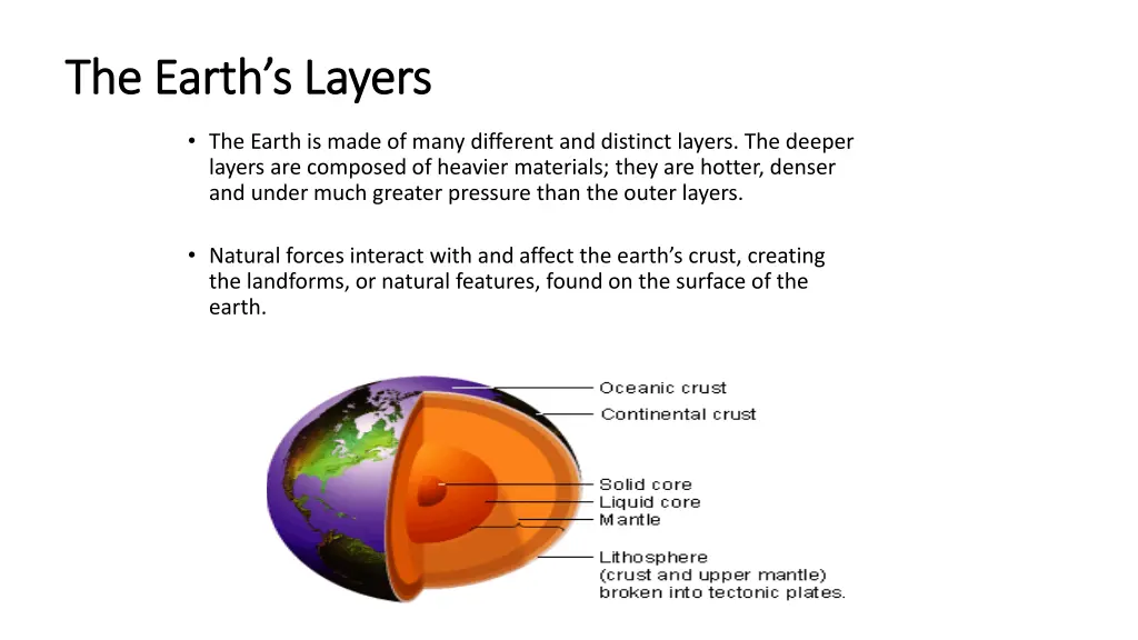 the earth s layers the earth s layers