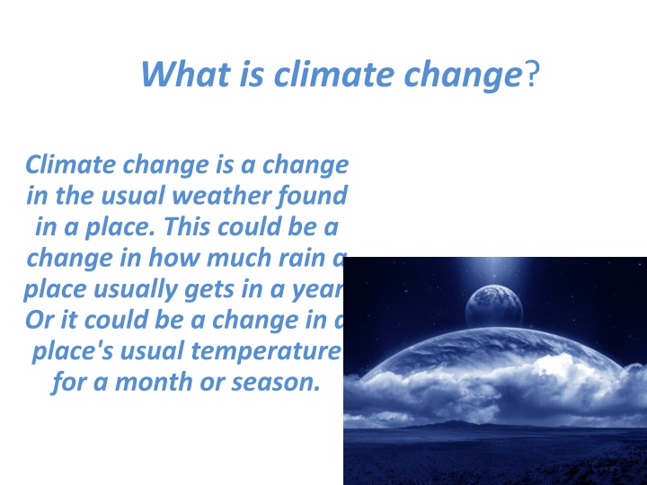 what is climate change