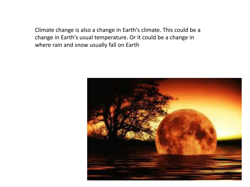 climate change is also a change in earth