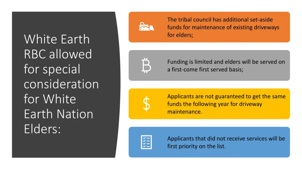 the tribal council has additional set aside funds
