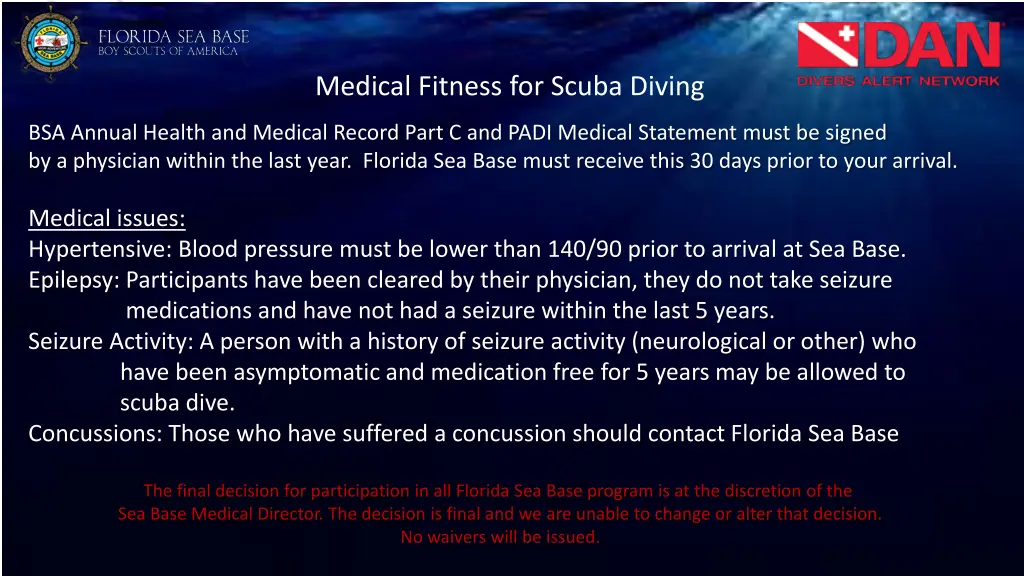 medical fitness for scuba diving 1
