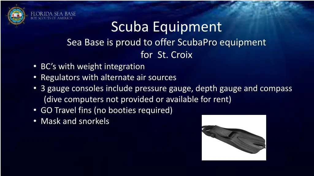scuba equipment sea base is proud to offer