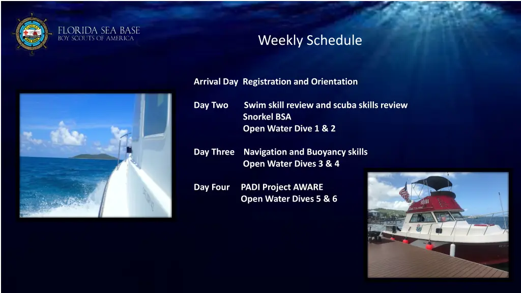 weekly schedule