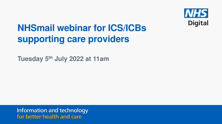 nhsmail webinar for ics icbs supporting care