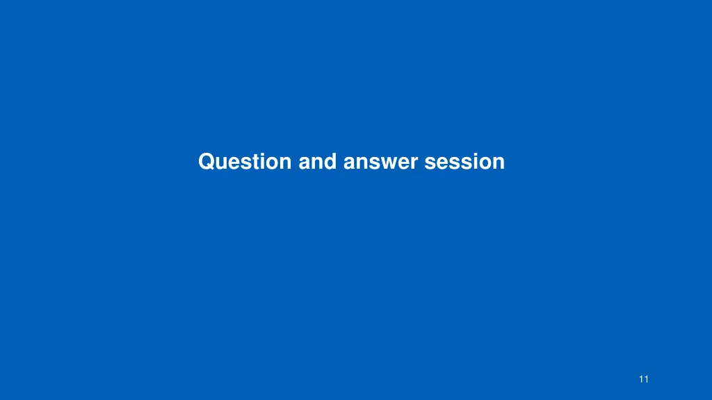question and answer session