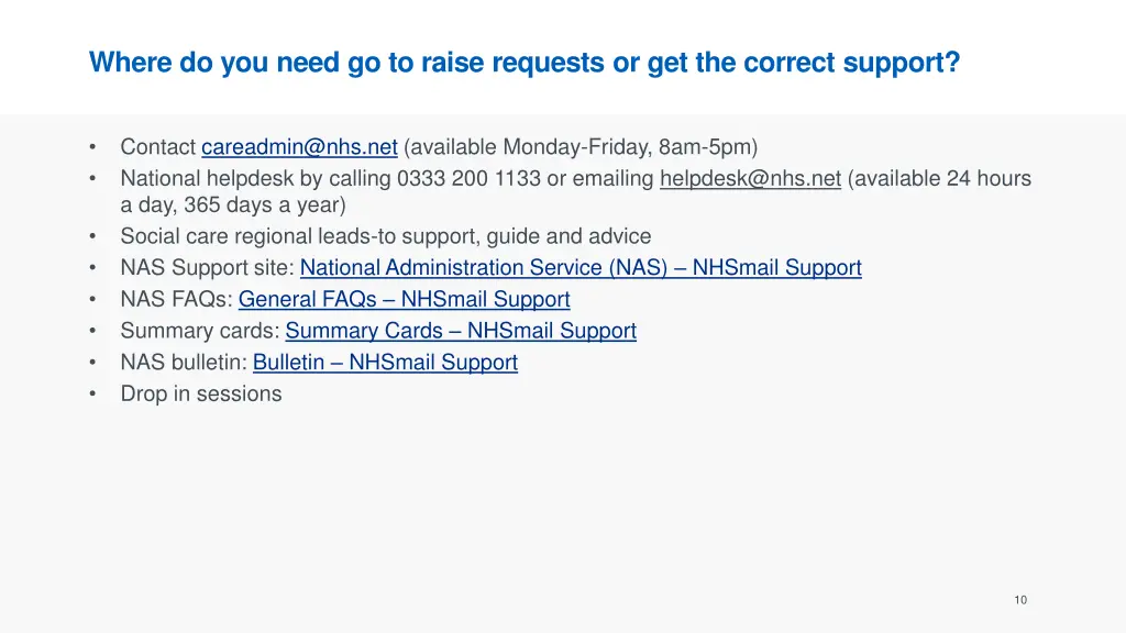 where do you need go to raise requests