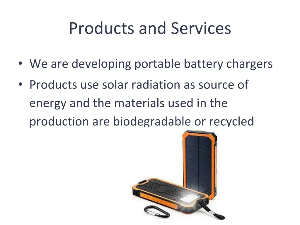 products and services