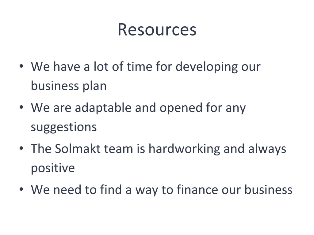 resources