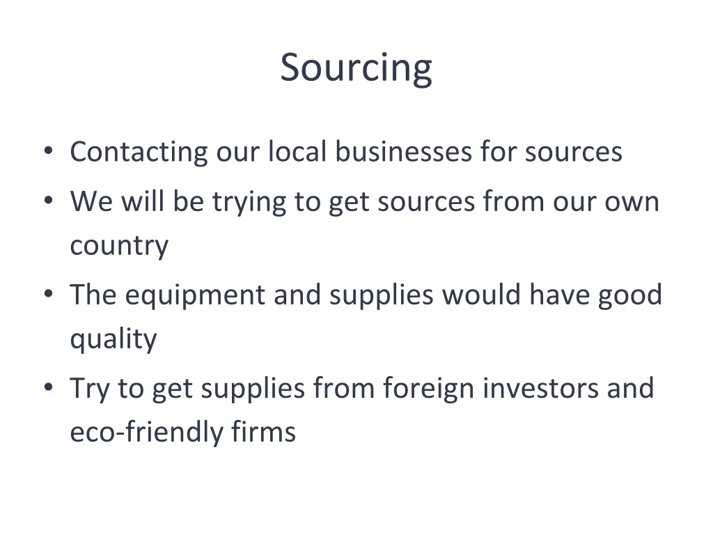 sourcing