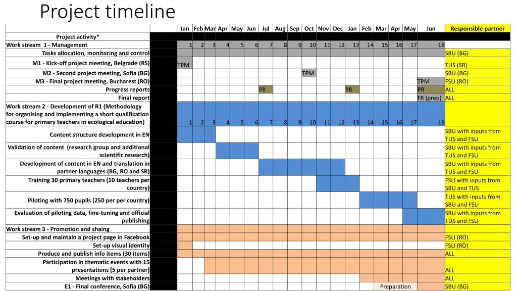 project timeline