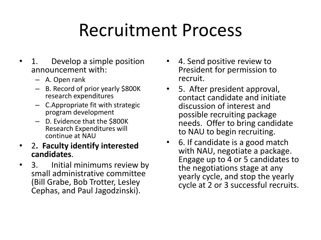 recruitment process