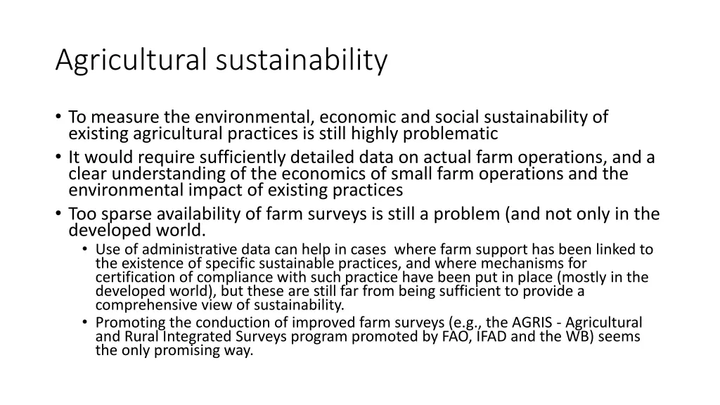 agricultural sustainability
