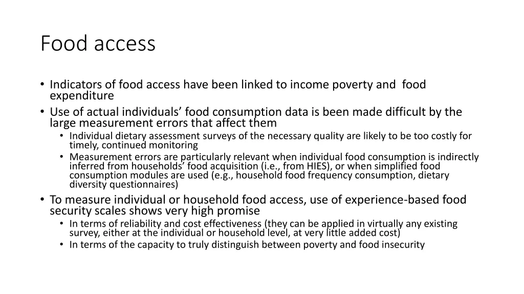 food access