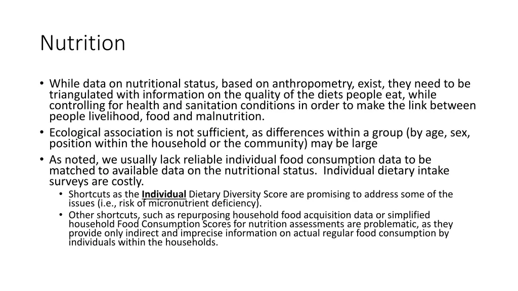 nutrition