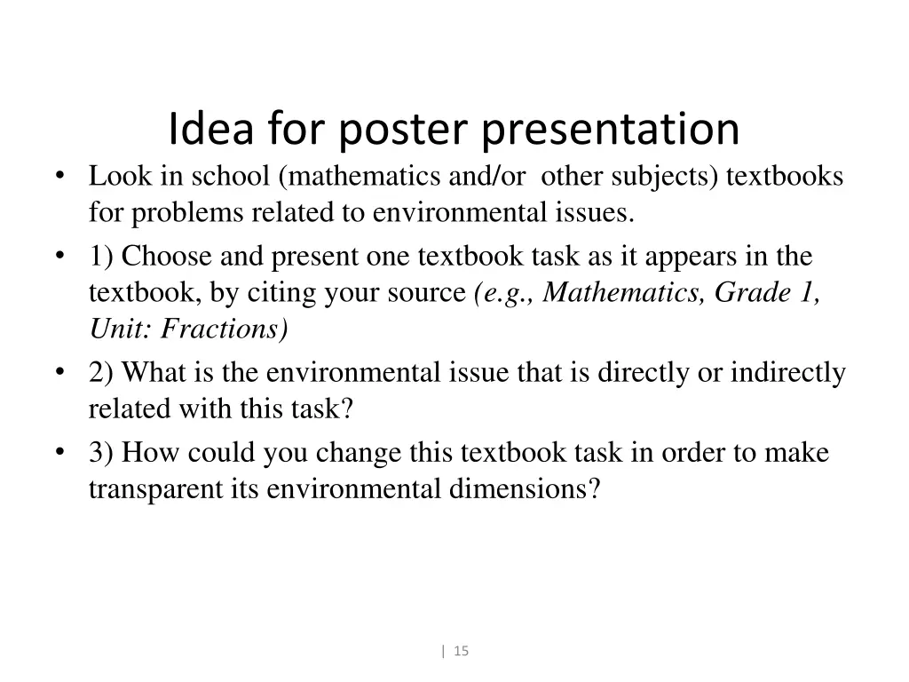 idea for poster presentation look in school