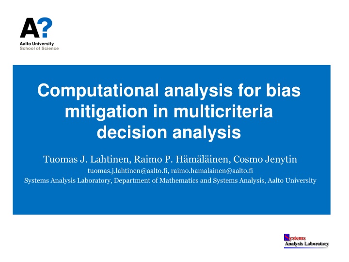 computational analysis for bias mitigation