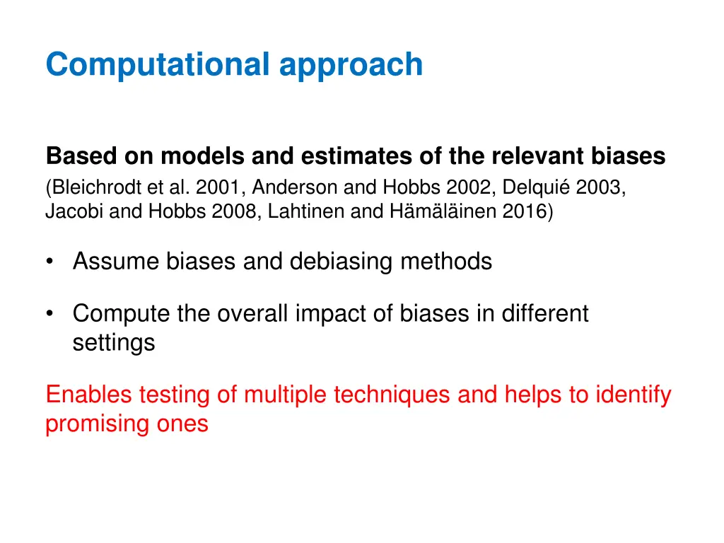 computational approach
