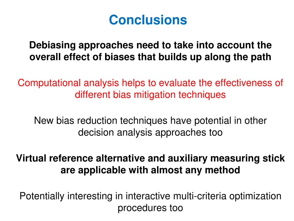 conclusions
