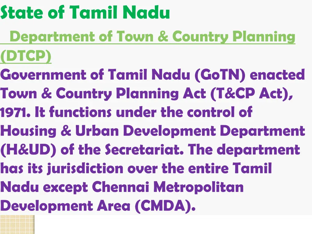 state of tamil nadu department of town country
