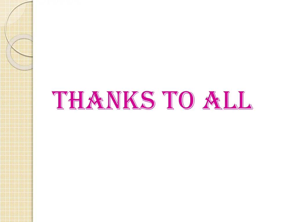 thanks to all