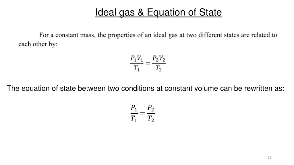 ideal gas equation of state 1