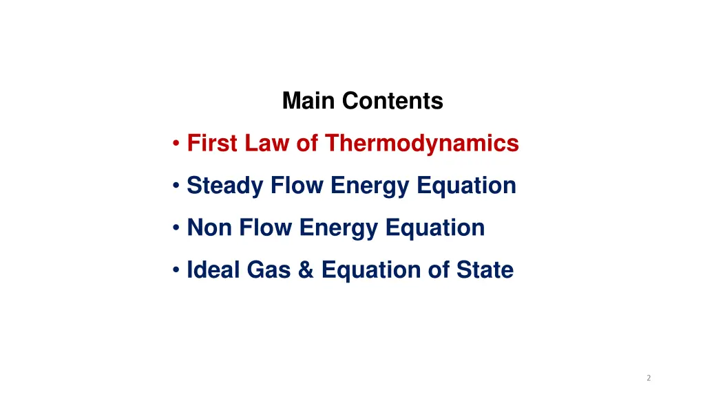main contents