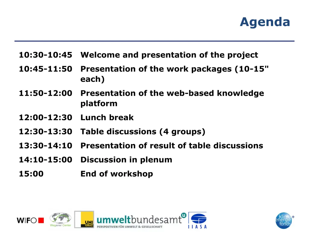 agenda