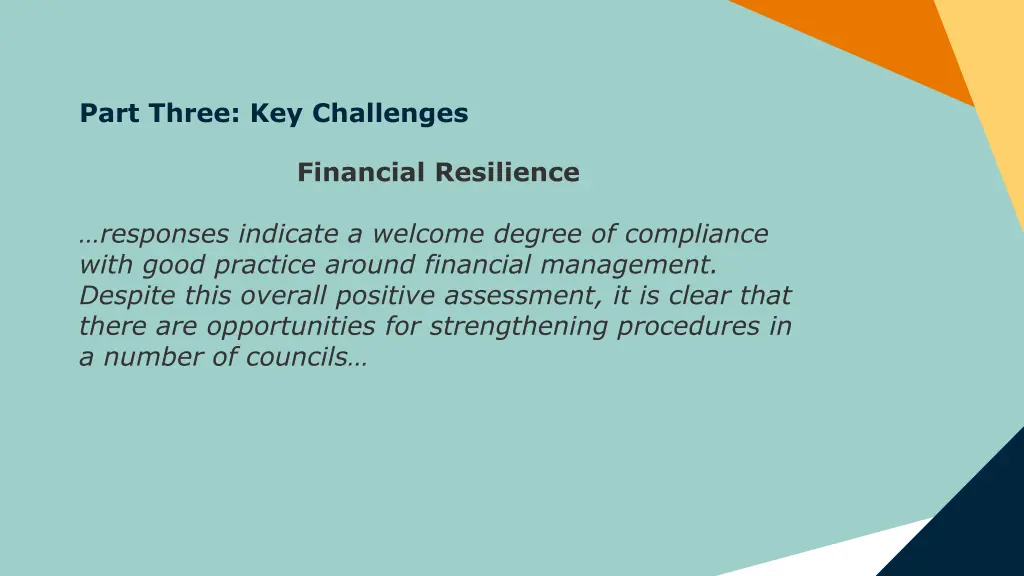 part three key challenges