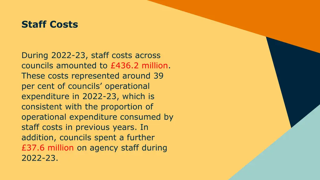staff costs
