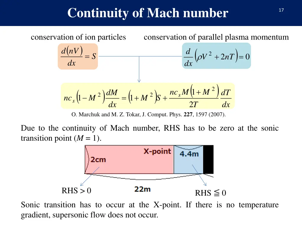 continuity of mach number