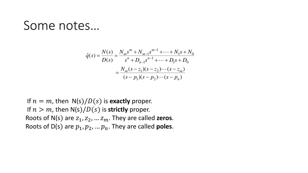 some notes