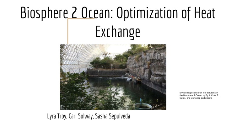 biosphere 2 ocean optimization of heat exchange