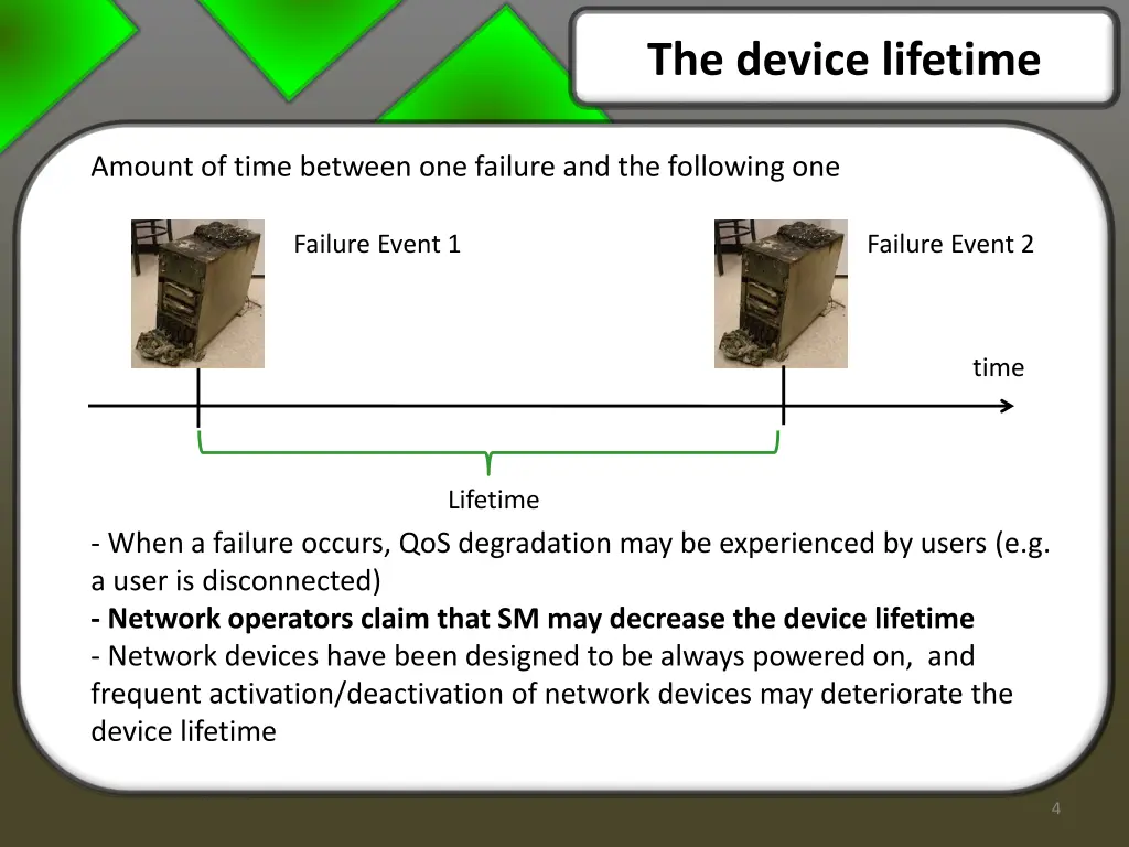 the device lifetime