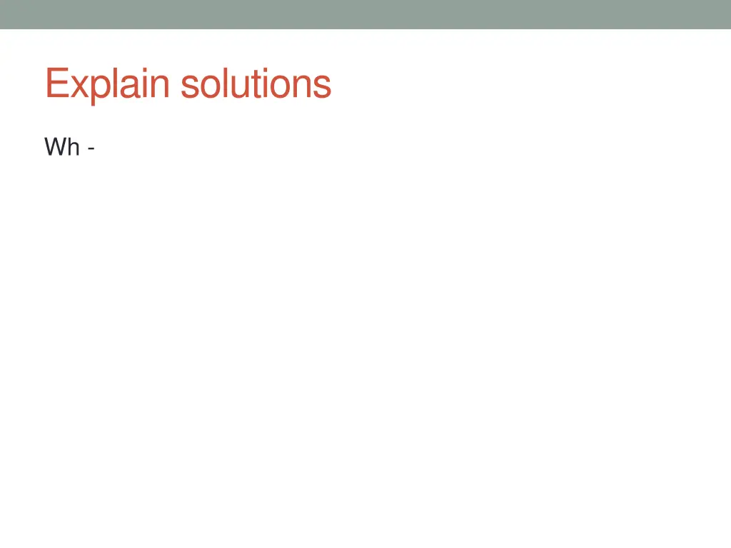 explain solutions