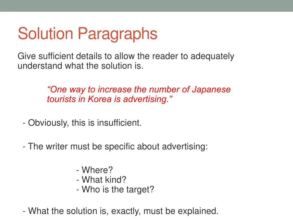 solution paragraphs