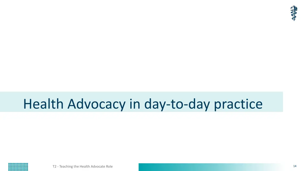 health advocacy in day to day practice