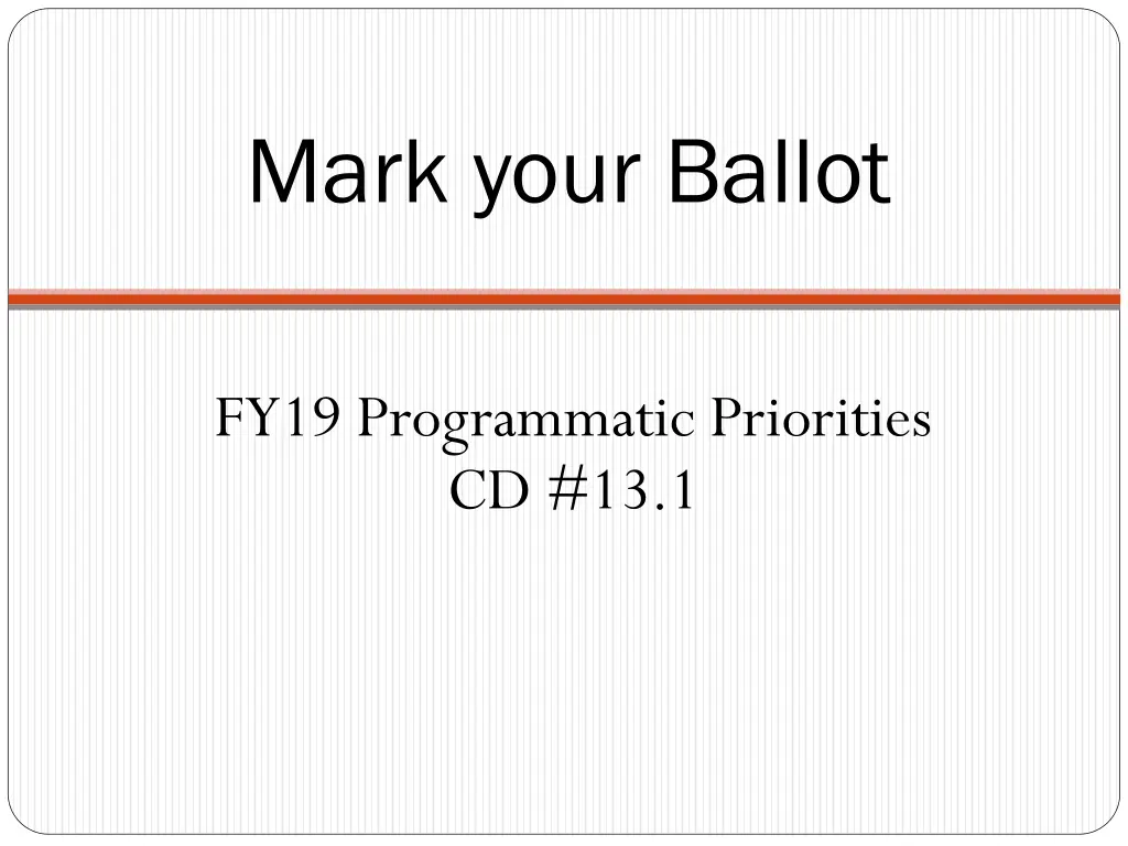 mark your ballot