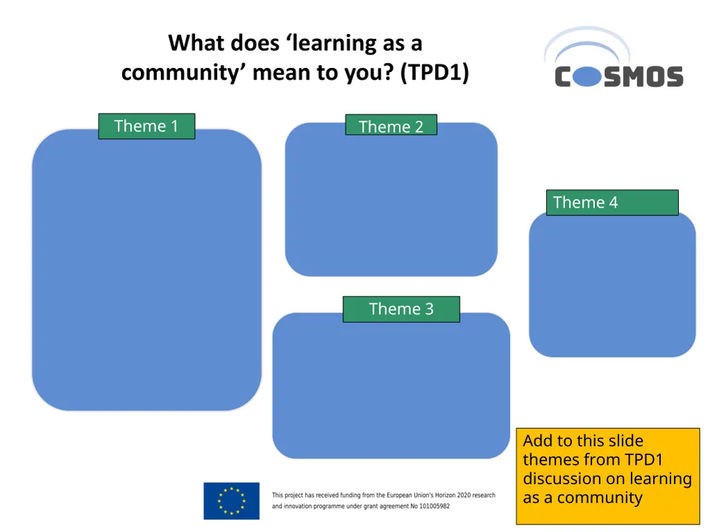 what does learning as a community mean to you tpd1
