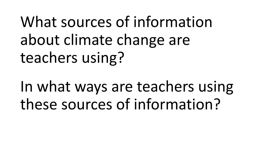 what sources of information about climate change