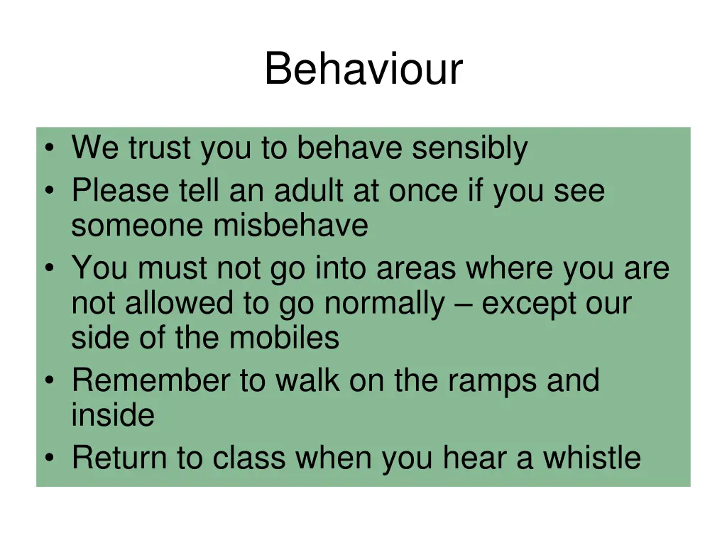 behaviour