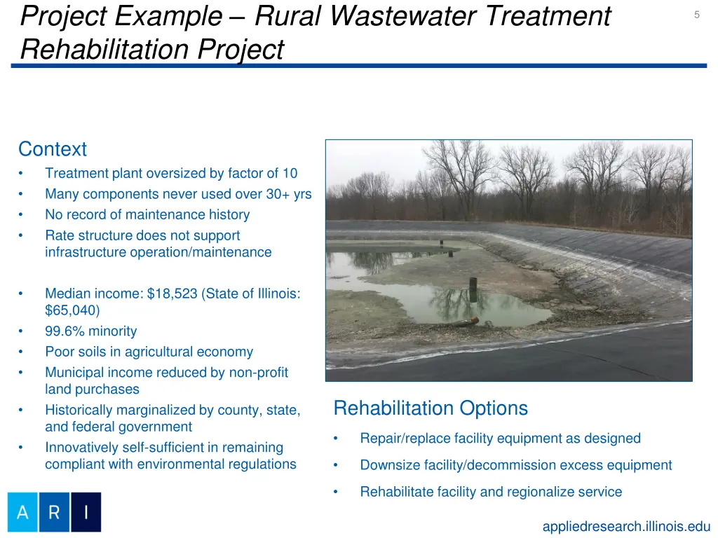 project example rural wastewater treatment