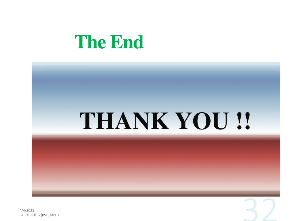 the end