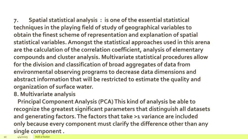 7 spatial statistical analysis