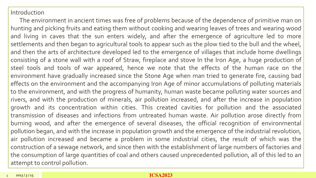 introduction the environment in ancient times