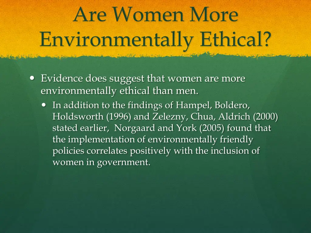 are women more environmentally ethical