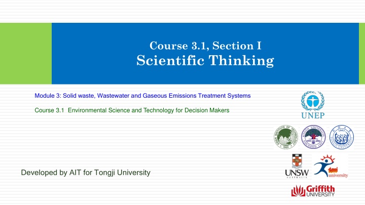 course 3 1 section i scientific thinking